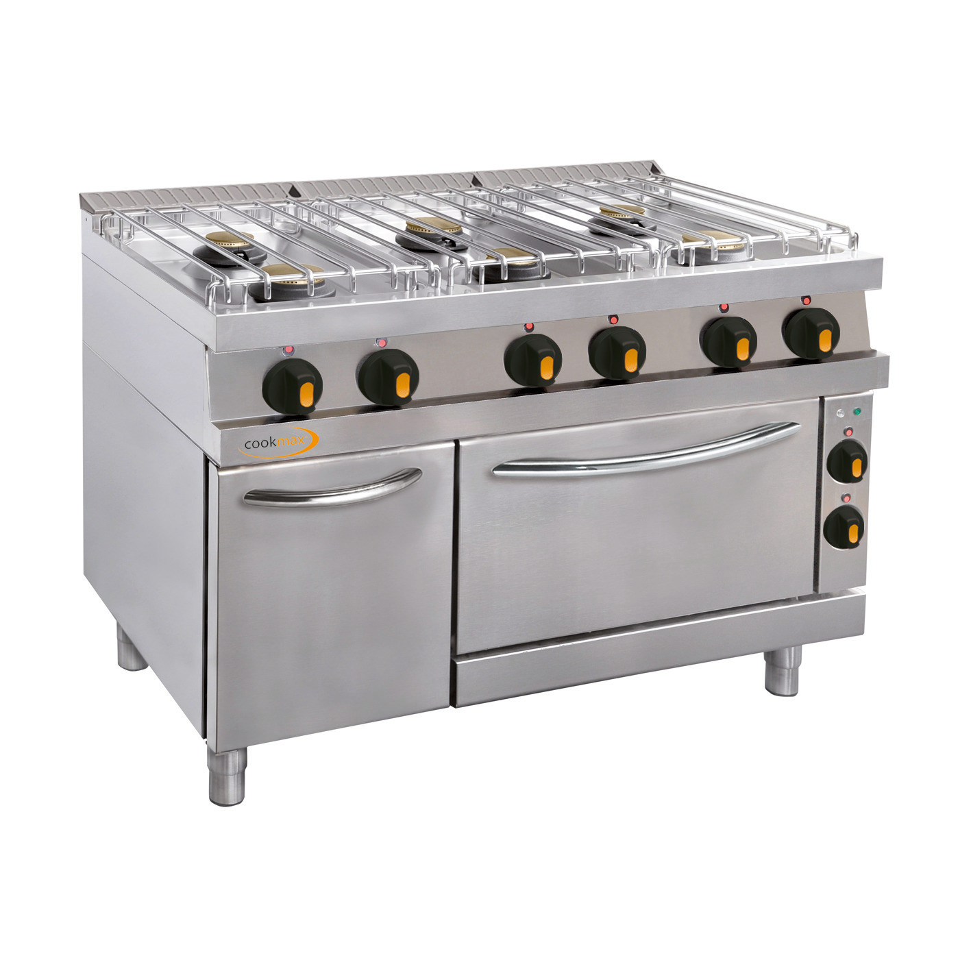 Gas-Herd, 6 Brenner, mit Elektro-Backofen